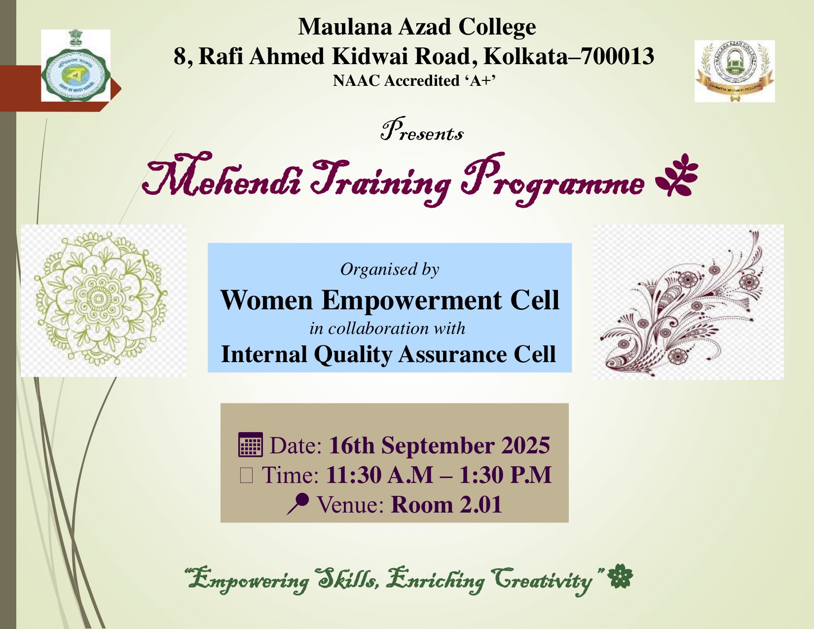 Mehendi Training Programme